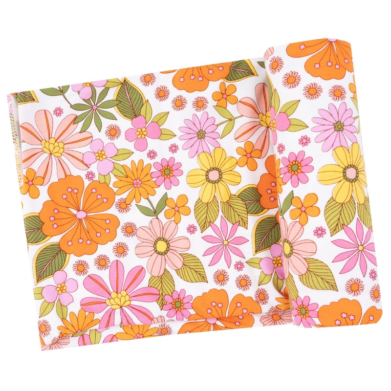 Swaddle Blanket – Boho Beachy Floral
