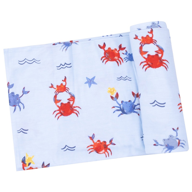 Swaddle Blanket – Crayon Crabs