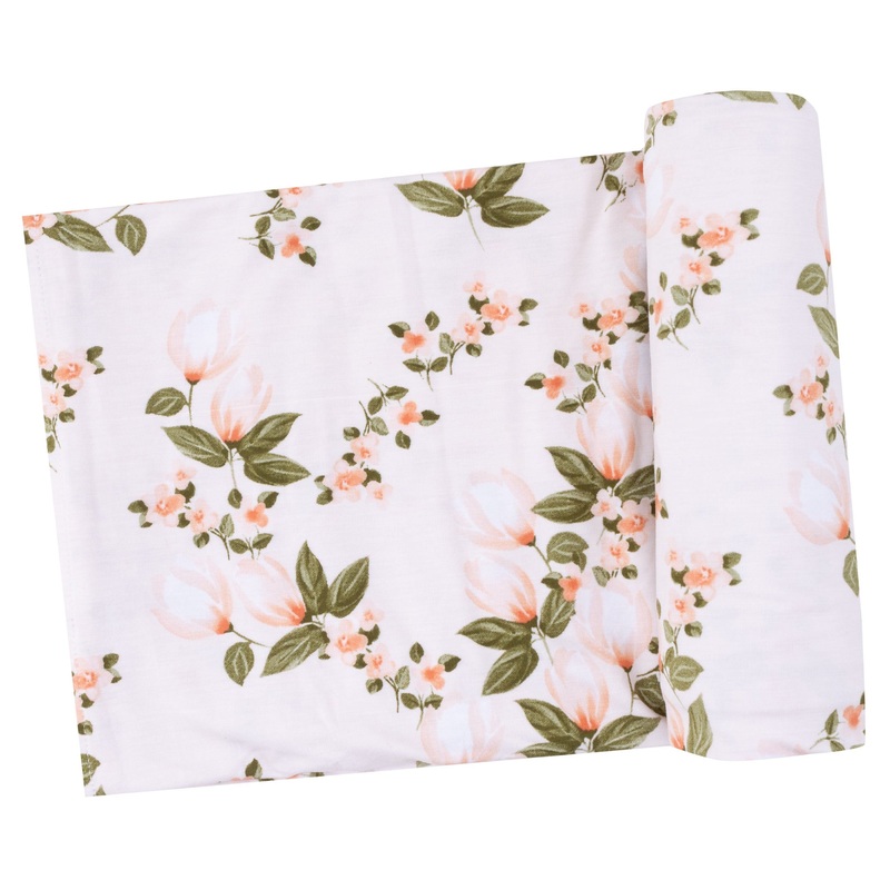 Swaddle Blanket – Floating Magnolia