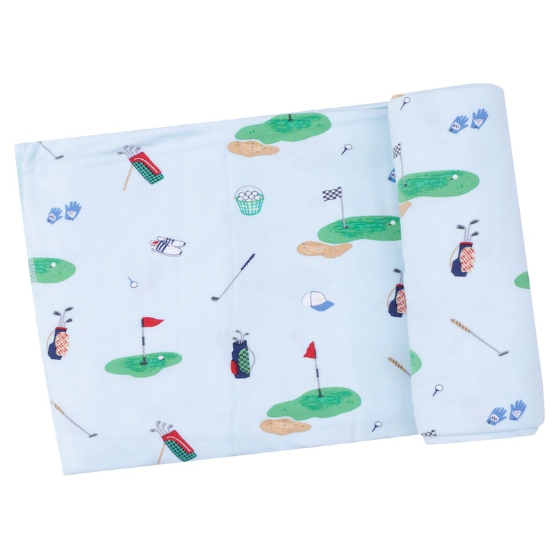 Swaddle Blanket – Golf Things Blue