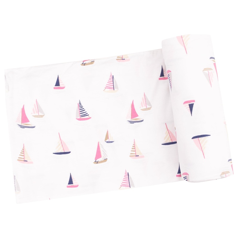 Swaddle Blanket – Sailboats Pink
