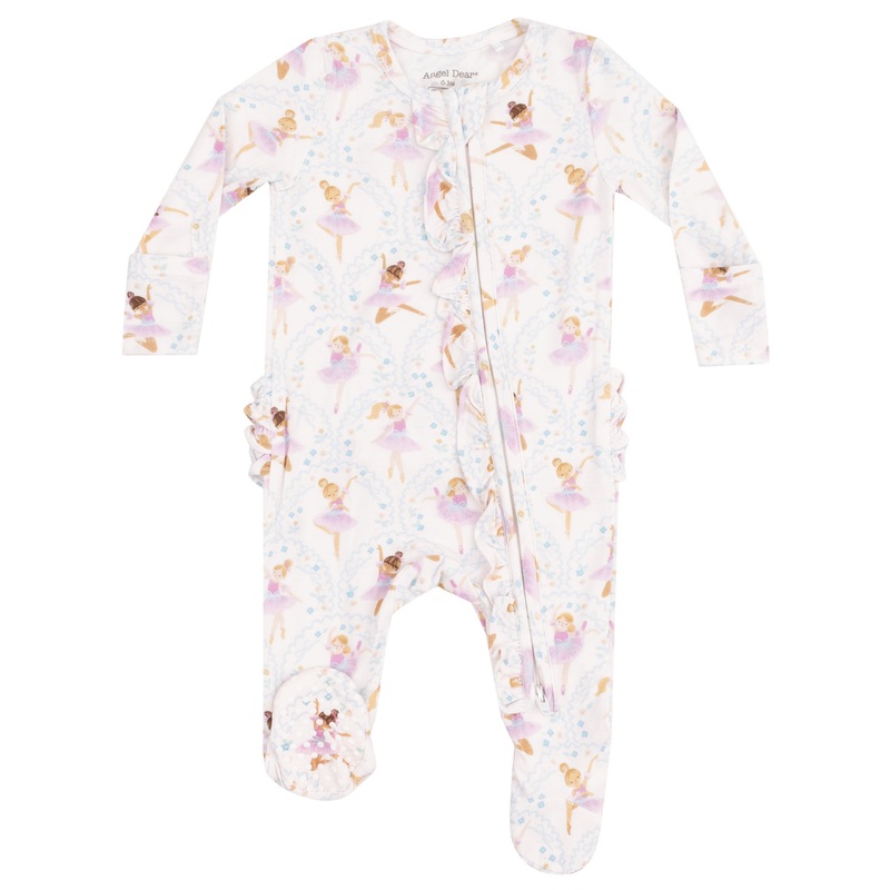 2 Way Ruffle Zipper Footie – Bow Ballerinas