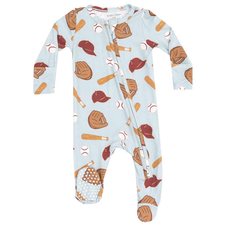 2 Way Zipper Footie – Baseball