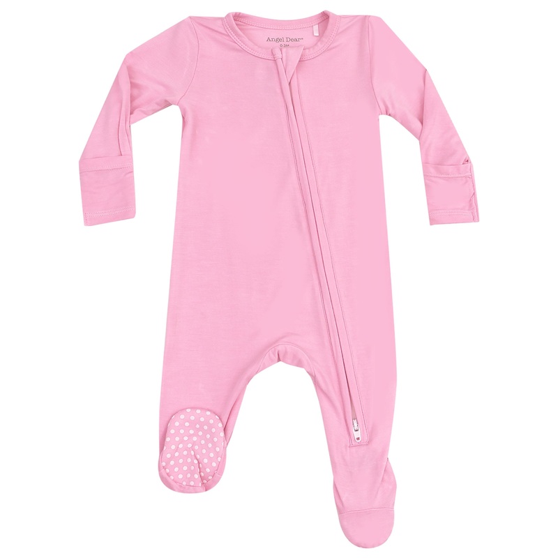 2 Way Zipper Footie – Solid Begonia Pink