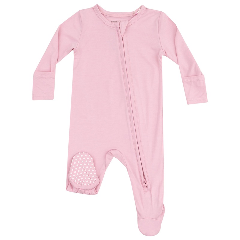 2 Way Zipper Footie – Solid Cameo Pink