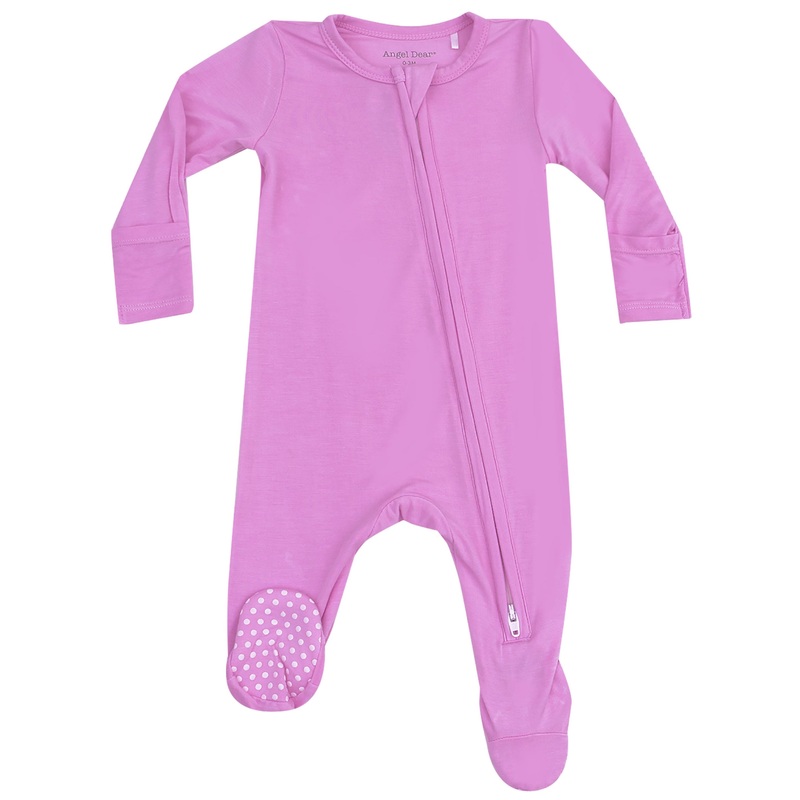 2 Way Zipper Footie – Solid Cyclamen