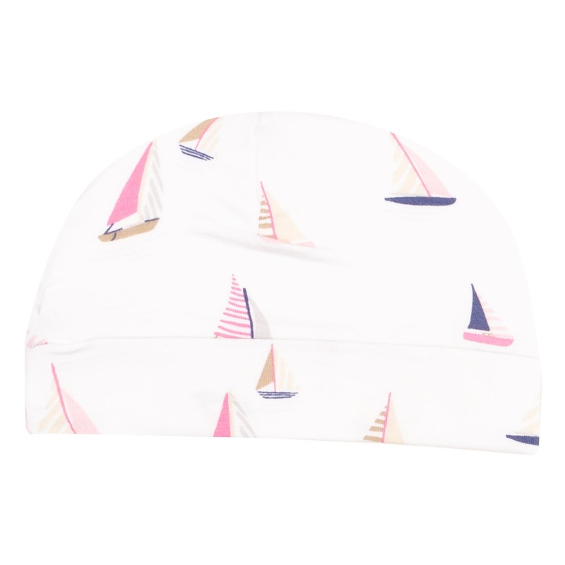 Beanie Hat – Sailboats Pink