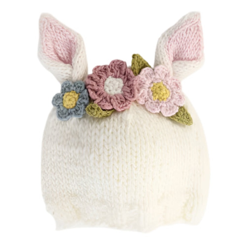Flower Bunny Beanie White/Multi Baby & Kids