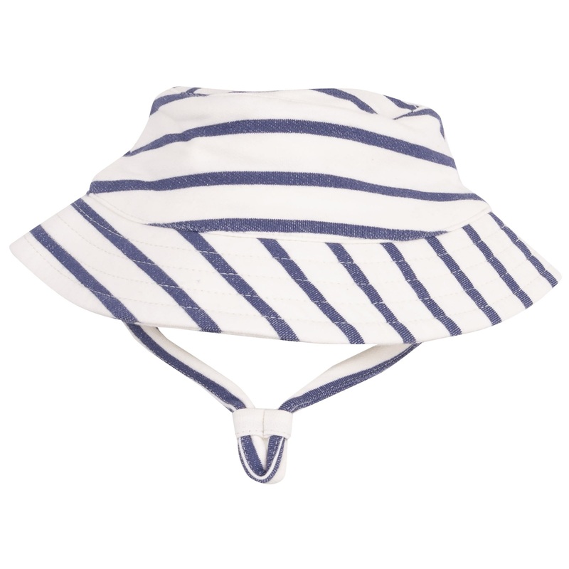 French Terry Bucket Hat – Navy Stripe