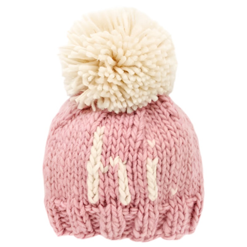 Hi. Rosy Hand Knit Beanie Hat Baby & Kids