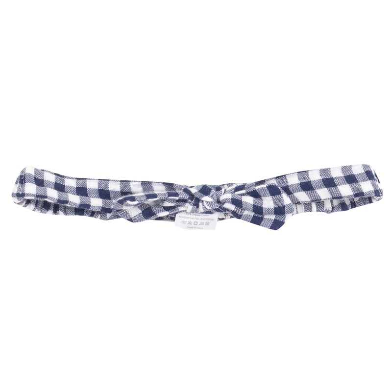 Knot Headband – Navy Gingham