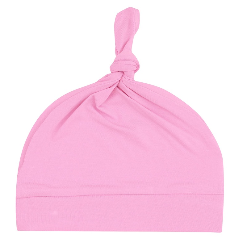 Knotted Hat – Solid Begonia Pink