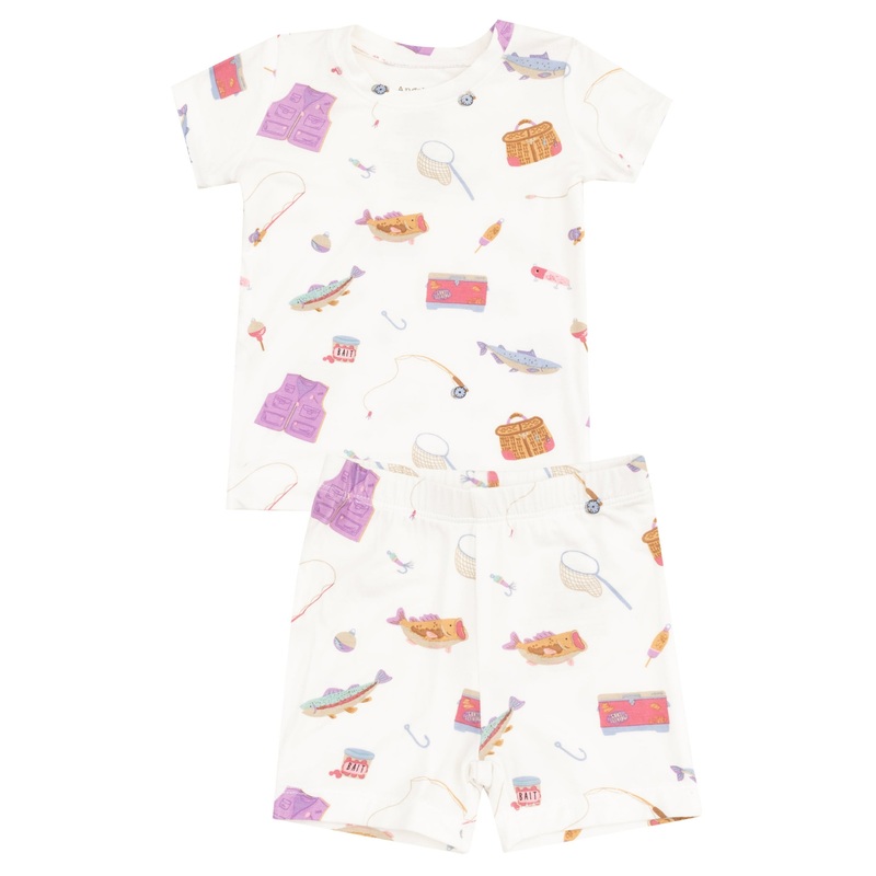 Loungewear Short Set – Fishing Things Pink