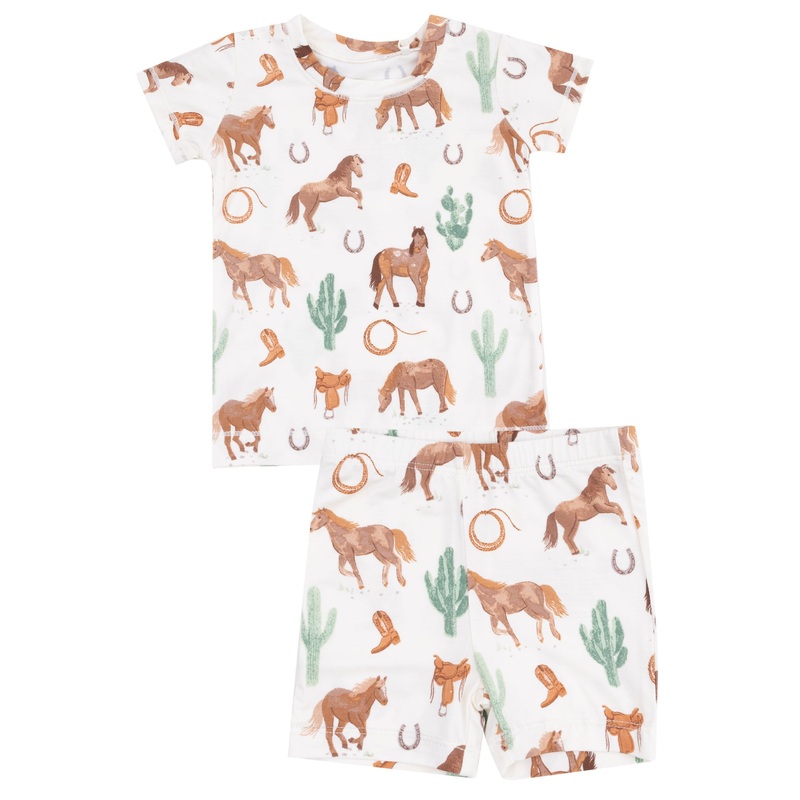 Loungewear Short Set – Western Horses Uni