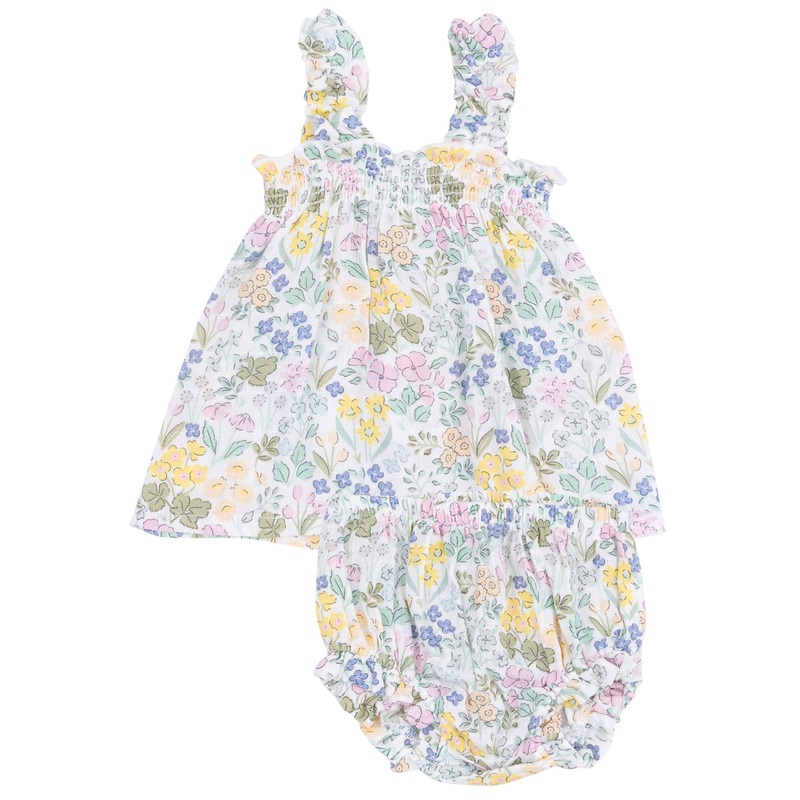 Ruffly Strap Top and Bloomer Set – Samantha Floral