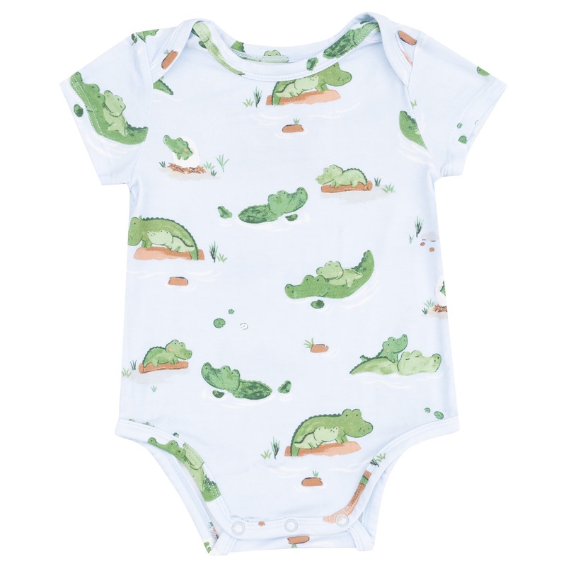 Short Sleeve Bodysuit – Alligator Blue