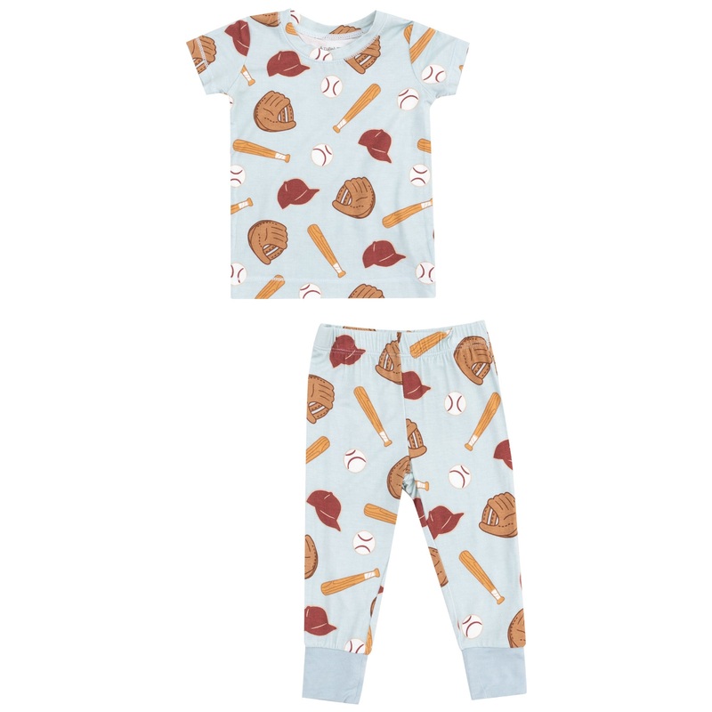 Short Sleeve Loungewear Set – Baseball