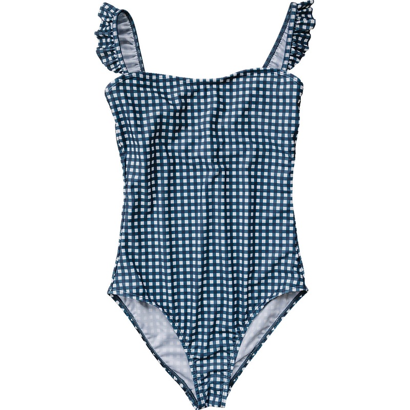 Navy Gingham Womens One-Piece