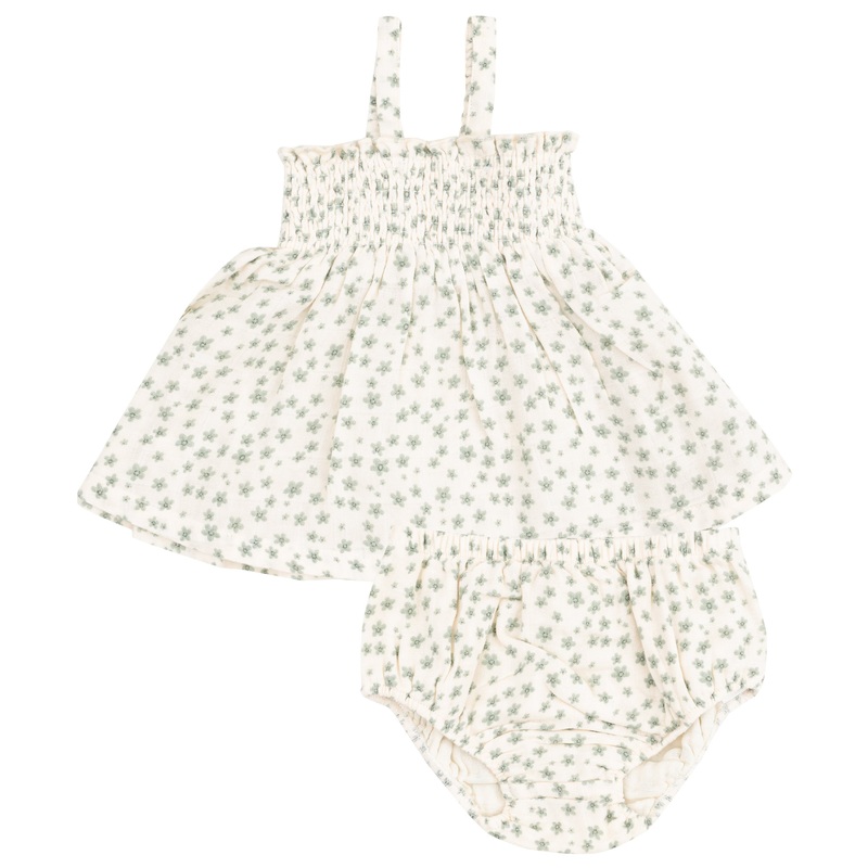 Smocked Top & Bloomer – Jadeite Simple Floral