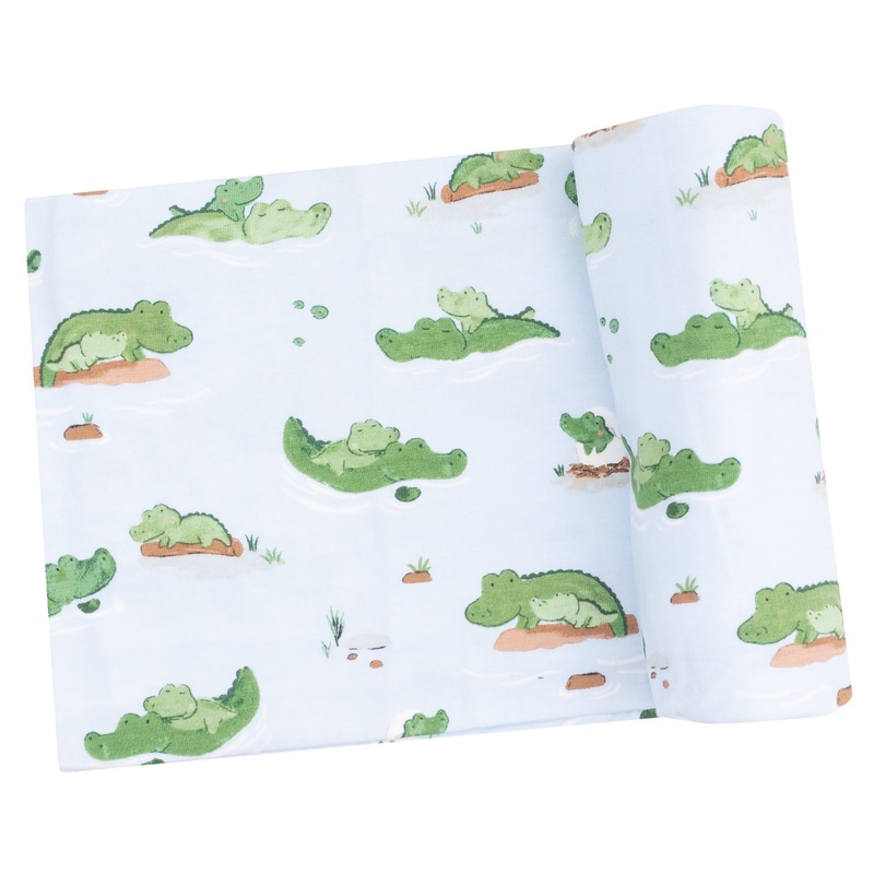 Swaddle Blanket – Alligator Blue