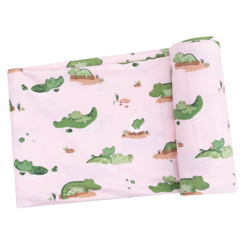 Swaddle Blanket – Alligator Pink