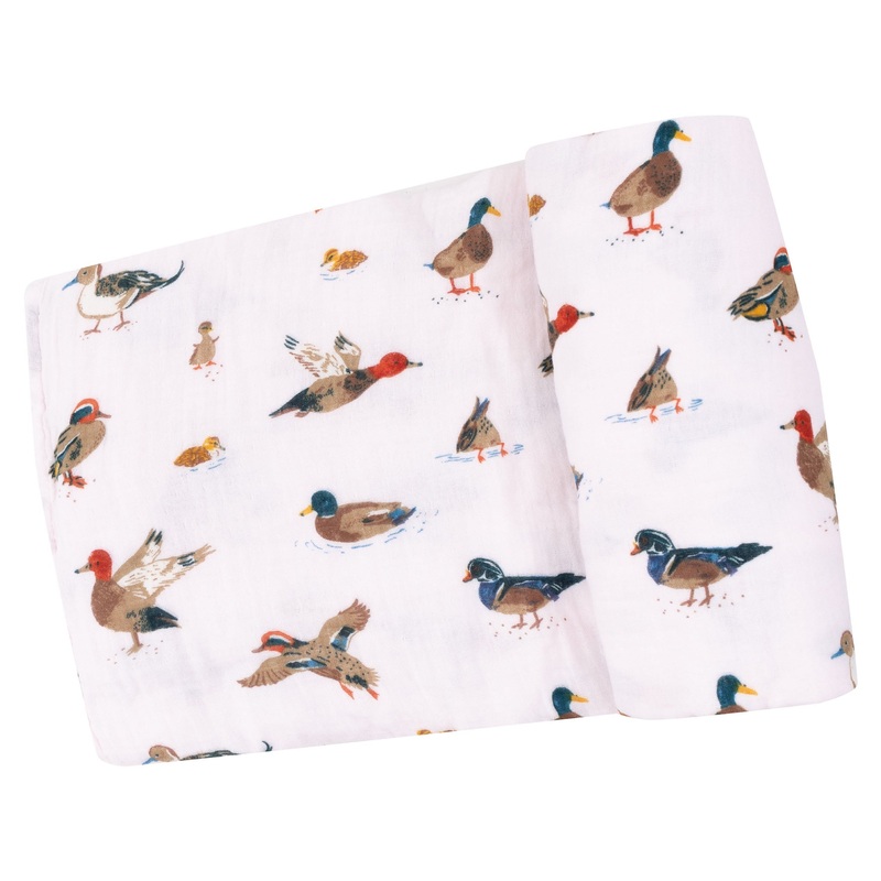 Swaddle Blanket – Ducks Pink
