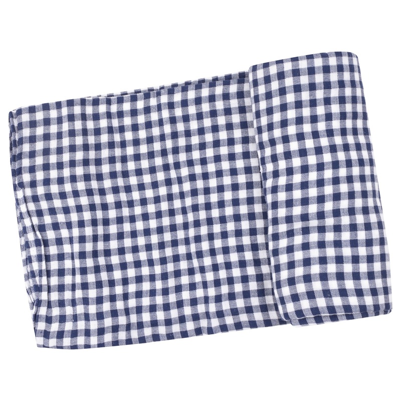 Swaddle Blanket – Navy Gingham