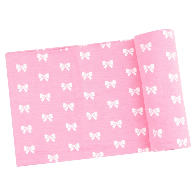 Swaddle Blanket – Pink Bows