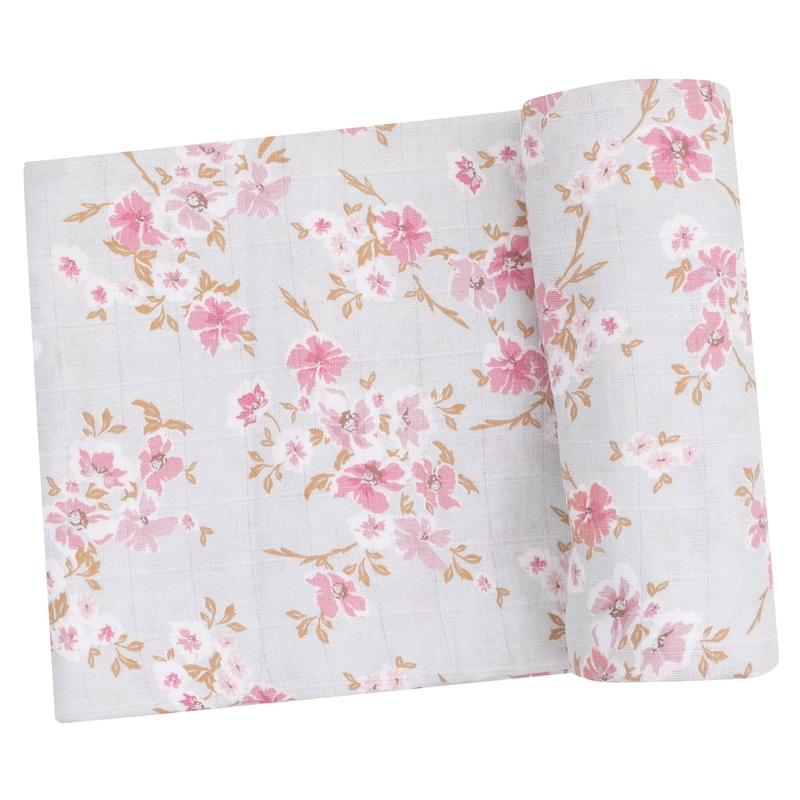 Swaddle Blanket – Pink Phlox Floral