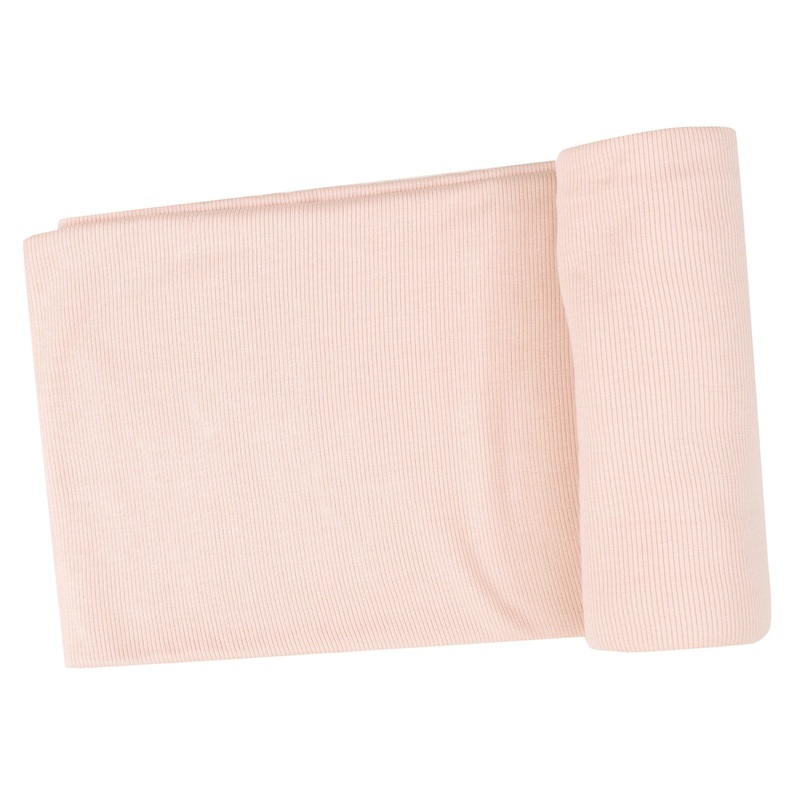 Swaddle Blanket – Solid Rose Smoke Ribbed