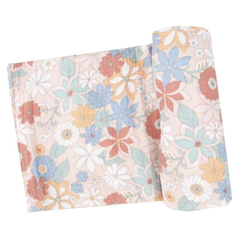 Swaddle Blanket – Tropical Retro Floral