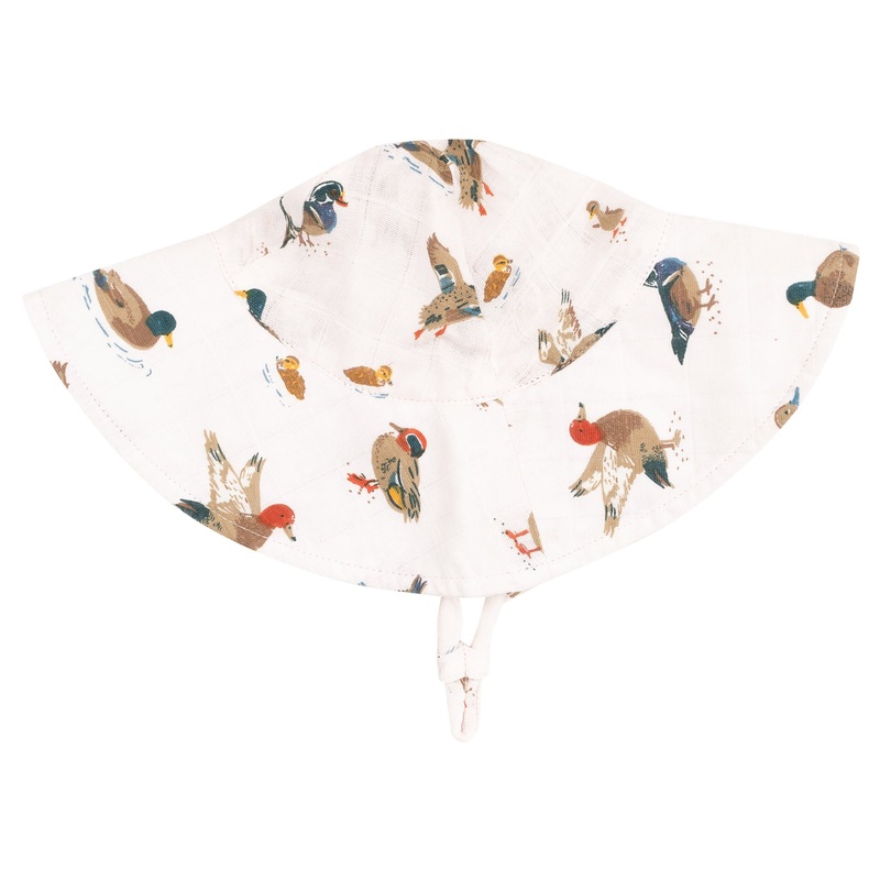 Wide Brim Sunhat – Ducks Pink