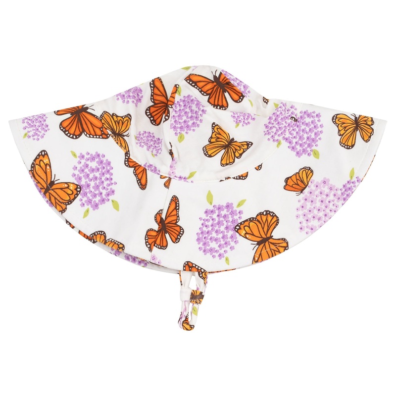 Wide Brim Sunhat – Monarch Butterflies and Milkweed