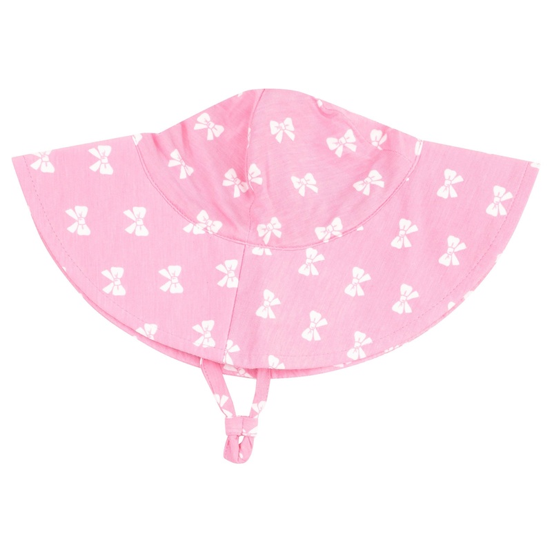 Wide Brim Sunhat – Pink Bows