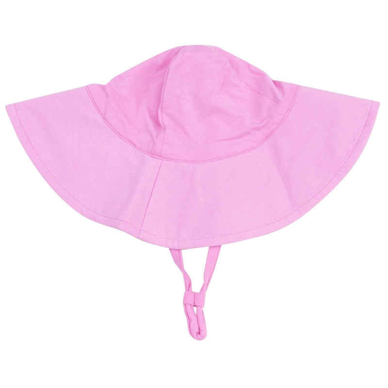 Wide Brim Sunhat – Solid Fuchsia Pink
