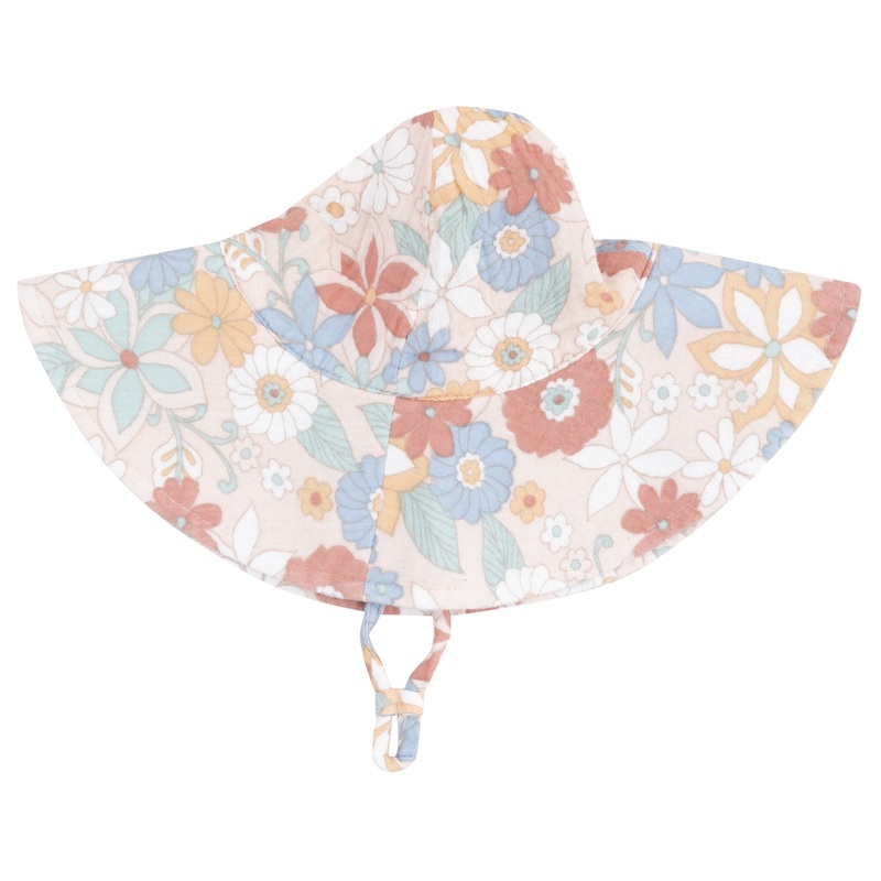 Wide Brim Sunhat – Tropical Retro Floral