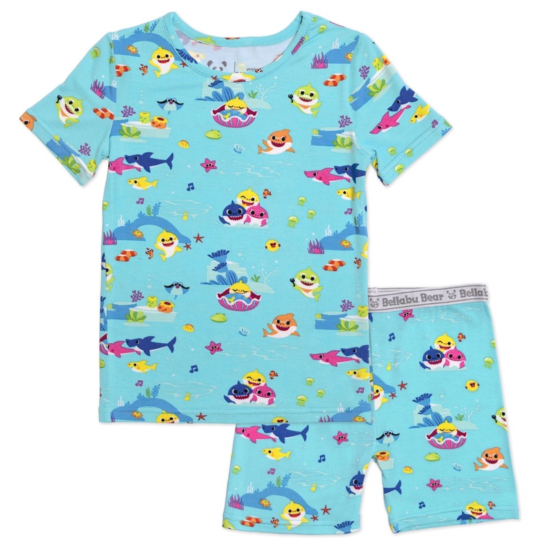 Baby Shark Bamboo Kids Pajama Short Set