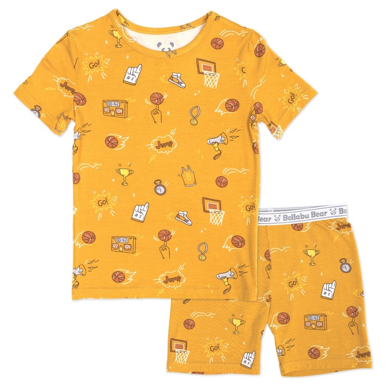 Basketball Bamboo Kids Pajama Short Set