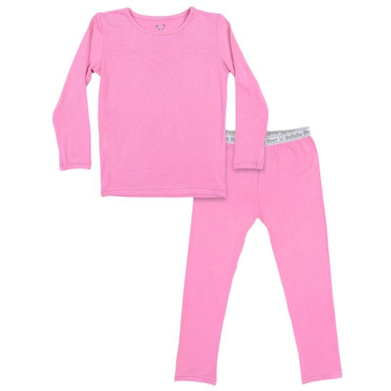 Bubblegum Pink Bamboo Kids Pajamas