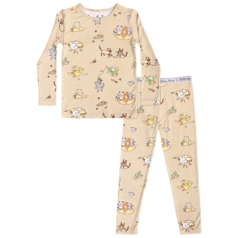 Foodie Cats Bamboo Kids Pajamas