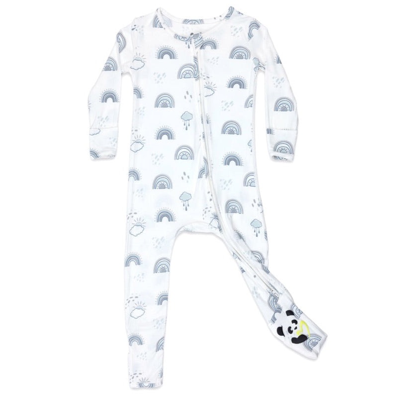 Grey Rainbows Bamboo Convertible Footie