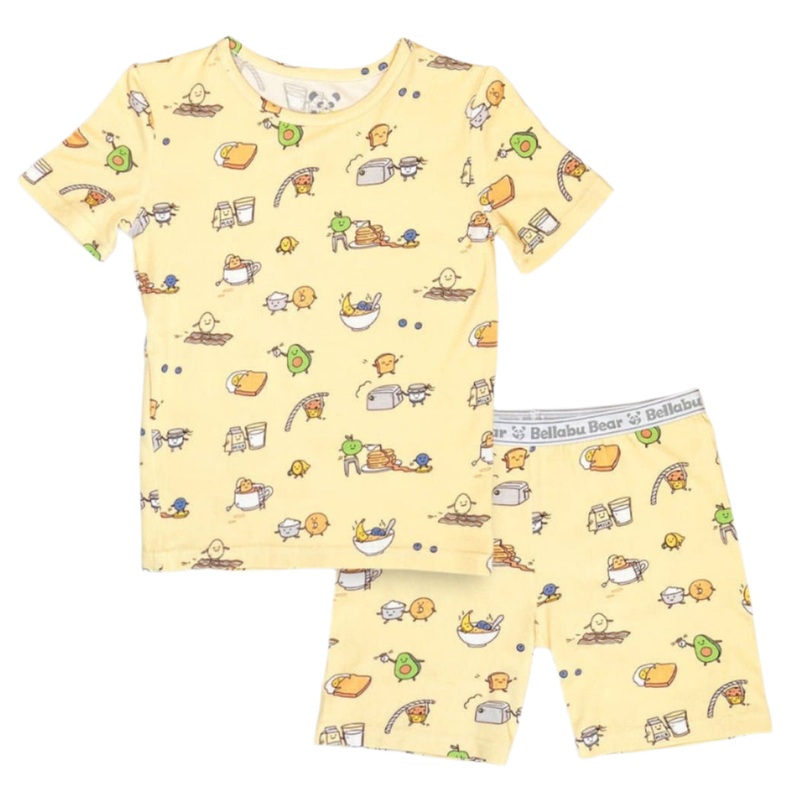 Love You Brunches Bamboo Kids Pajama Short Set