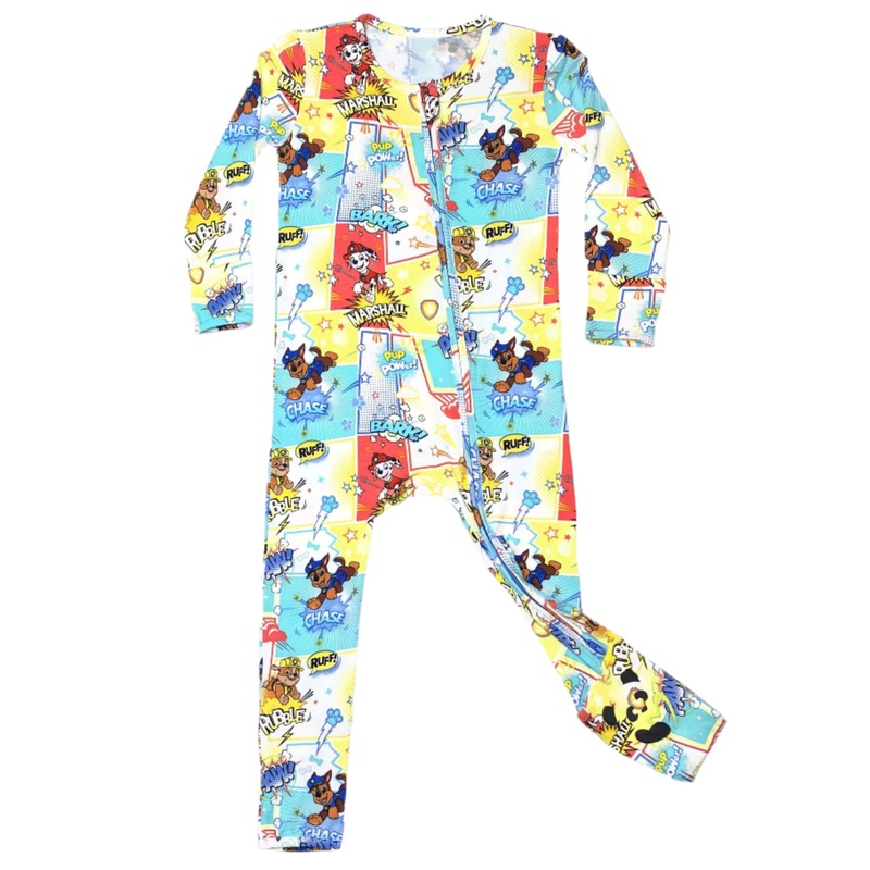PAW Patrol: Comic Boy Pups Bamboo Convertible Footie