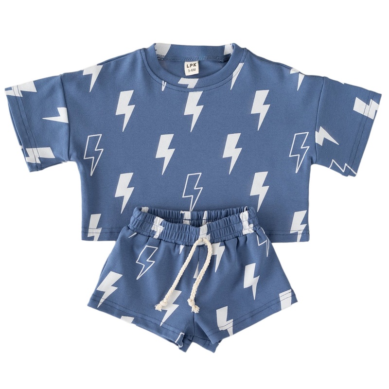 Shorts Set | Blue Bolts