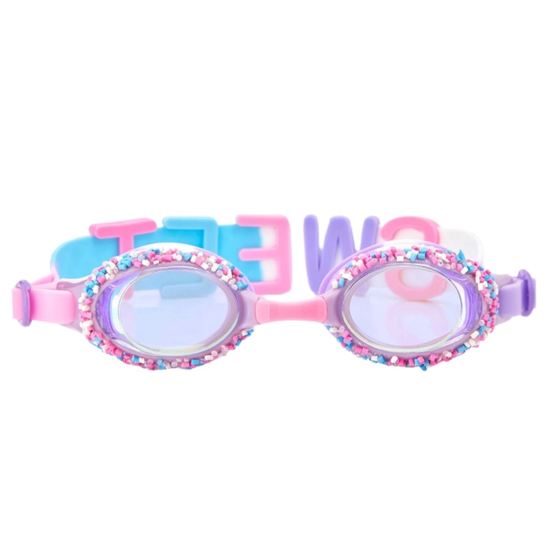 Non-Pareils Purple Funfetti Kids’ Swim Goggles