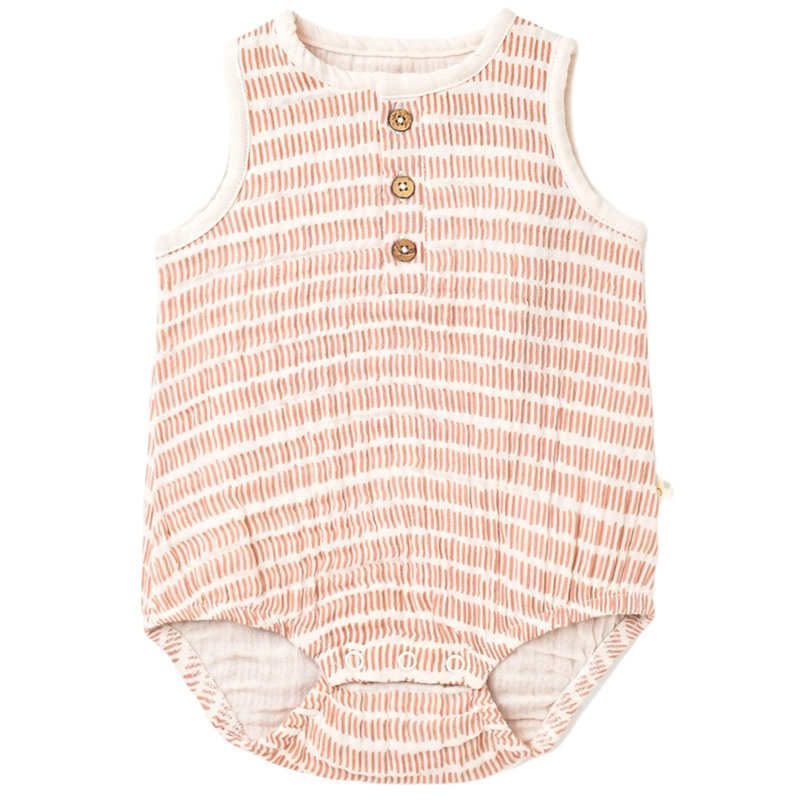 Organic Bubble Onesie – Dash Lines