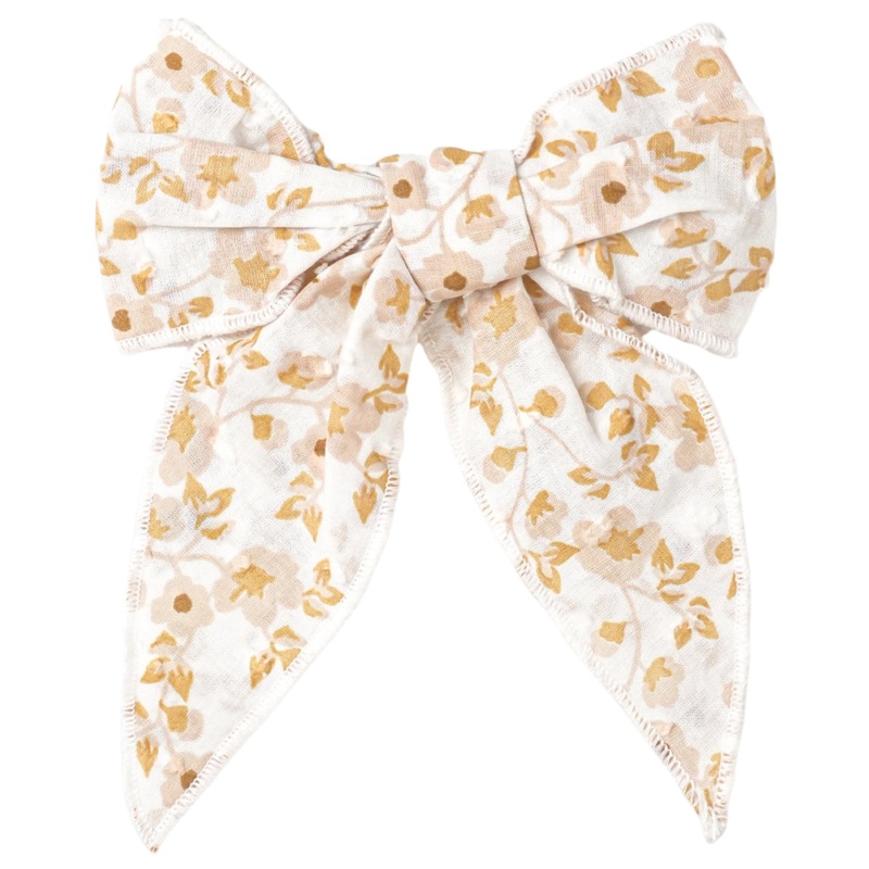 Organic Hair Bow Clip – Gardenia