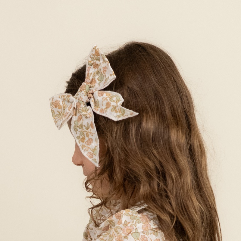 Organic Hair Bow Clip – Tuscan Bloom