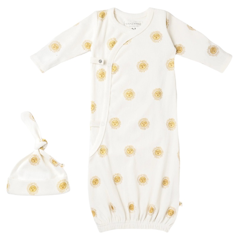 Organic Kimono Infant Sleep Gown – Summer Sun