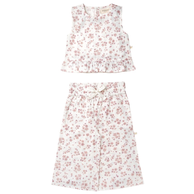 Organic Ruffle Top & Pants Set – Petit Floral